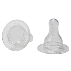 Dr Brown's - Level 2 Silicone Narrow Neck Options+™ Nipple - 2 Piece - Lulla-Buy