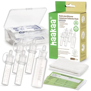 Haakaa Multi-size Silicone Colostrum Collector Pack (pre-sterilised) – 20ml x 1+4ml x4
