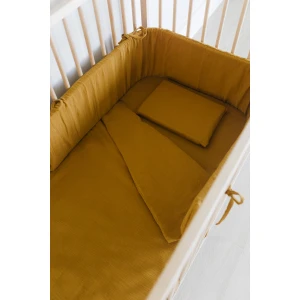 Butterscotch Muslin Cot Duvet Cover and Pillow Case