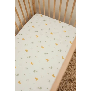 Dino Muslin Cot Fitted Sheet
