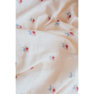 Muslin Swaddle Blanket - Cherry