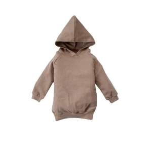 Long Sleeved Baby Hoodie - Mocha