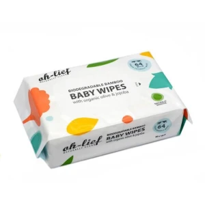 Oh-lief Biodegradable Bamboo Baby wipes 64’s - Lulla-Buy