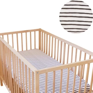 Black stripe fitted sheet - Lulla-Buy