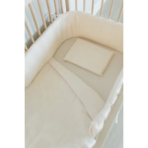 Coconut Muslin Cot Duvet Cover and Pillow Case