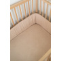 Beige Washed Cotton Cot Fitted Sheet