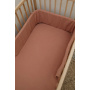 Dusty Rose Muslin Cot Bumper Cover