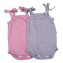 Strappy Baby Onesie - Grey - 3-6 MONTHS