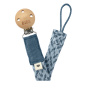 BIBS Braided Dummy Clip - Petrol/Baby Blue