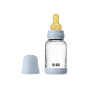 BIBS Glass Baby Bottle 120ml Latex - Baby Blue