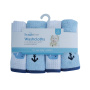 Snuggletime Nautica Whale 4pk Washcloths - Blue