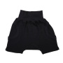 Harem-Style Baby Slouch Shorts - Black - 0-3 MONTHS