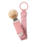 BIBS Braided Dummy Clip - Dusty Pink/Baby Pink