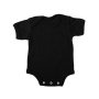 Short-Sleeved Baby Onesie with Envelope Neck - Black - NEWBORN