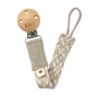 BIBS Braided Dummy Clip - Sand/Ivory