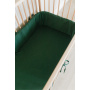 Forest Green Muslin Cot Bumper Cover
