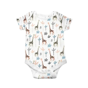 Classic onesie - short sleeve - Giraffe - 0-3 months