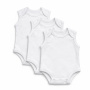 Sleeveless Baby Onesie - White- 3pack (3-6m)