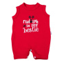 Christmas "Rudolph is my bestie" Romper (Newborn & 6-12 months) - NEWBORN