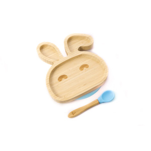 Bamboobino Suction bunny plate - Blue