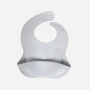 Silicone Bucket Bib - Light Grey