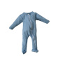 Essential Cotton Zip Babygro - Denim Blue 3-6 months