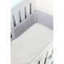 Grey Muslin Cot Bumper Cover