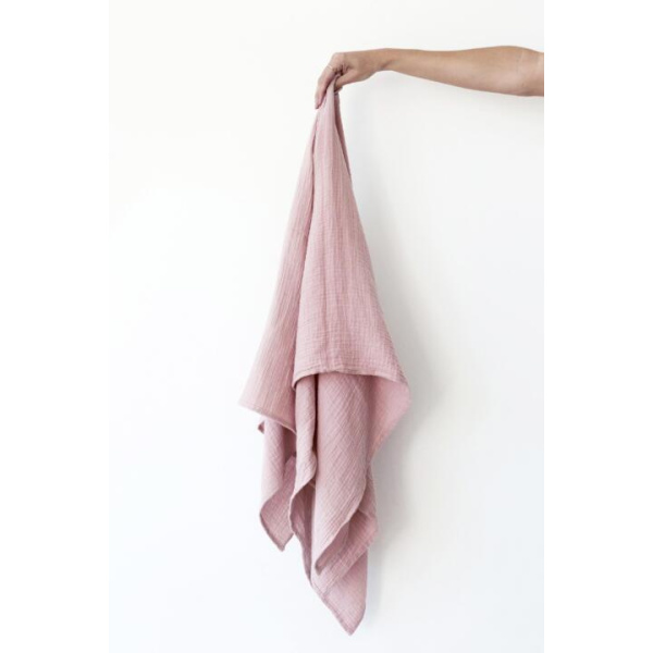 Muslin Swaddle Blanket - Dusty Pink - Lulla-Buy