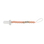 Initial Silicone Bead Dummy Clip - Peach - M
