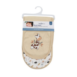 Snuggletime Burp Cloths 2pk - Natural Giraffe