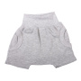 Harem-Style Baby Slouch Shorts - Grey - NEWBORN