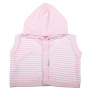 Sleeveless Baby Hoodie - Pink 6-12 Months - Pink Stripe, 6-12 MONTHS