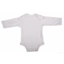 Long-Sleeved Baby Onesie With Envelope Neck - White