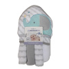 Hooded Towel with 3pk Facecloth Gift Set - Lulla-Buy
