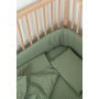 Moss Grid Washed Cotton Cot Duvet Cover and Pillow Case