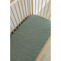 Sage Washed Cotton Cot Fitted Sheet