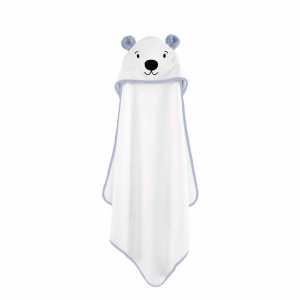 Blue teddy hooded towel