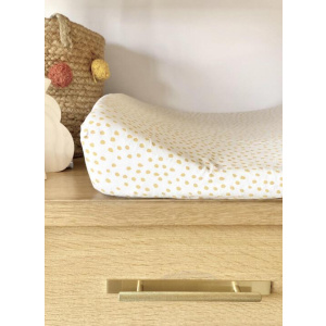 Mustard Small Smudge Dot changing mat cover (Cover only) - Lulla-Buy