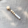Duo Silicone Bead Dummy Clip - WHITE