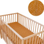 Terra-cotta speckles fitted sheet - Large cot - LARGE COT